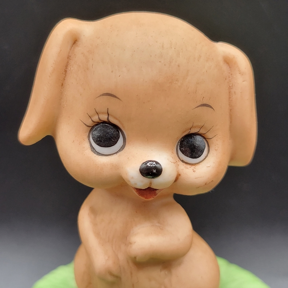 VTG Lefton Puppy Trinket Box | Original Sticker - Picture 3 of 13